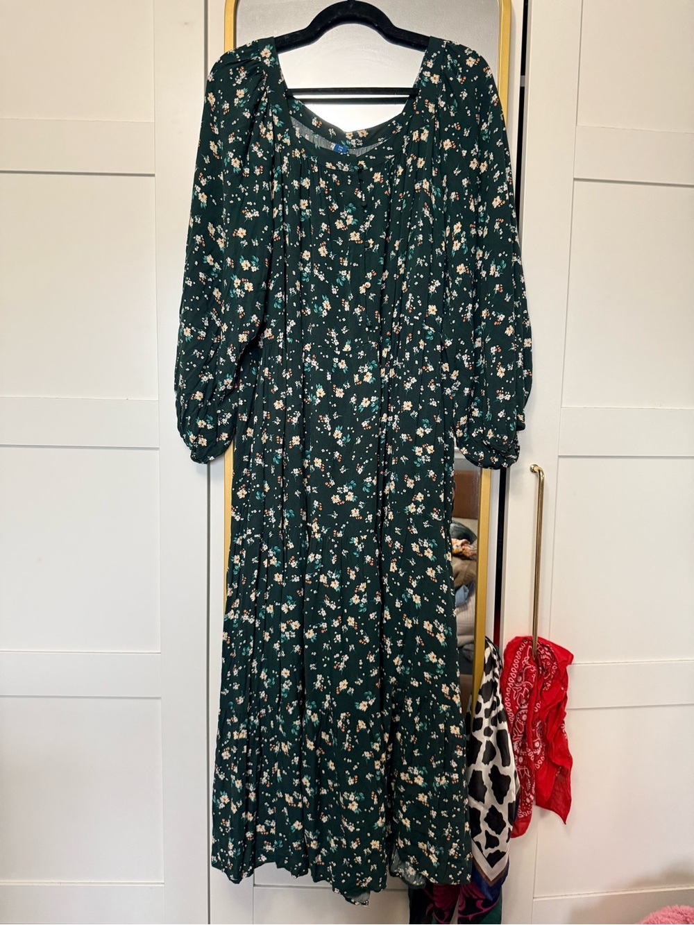 Old Navy Green Floral Maxi Dress